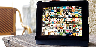 tablet showing graphics